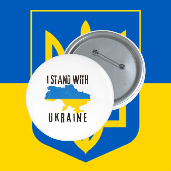 I Stand With Ukraine 2025 Button Ukraine Protest