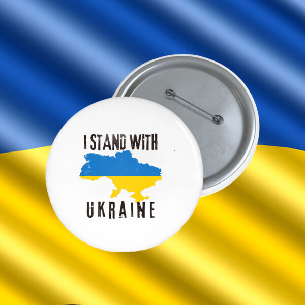 I Stand With Ukraine 2025 Button Ukraine Protest