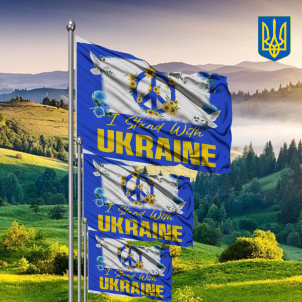 I Stand With Ukraine 2025 Flag - Anti-Trump