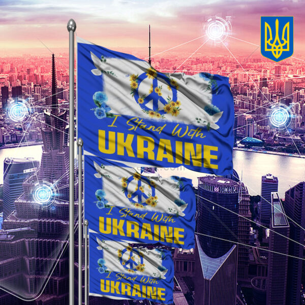 I Stand With Ukraine 2025 Flag - Anti-Trump