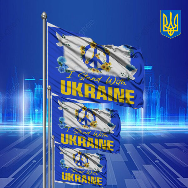 I Stand With Ukraine 2025 Flag - Anti-Trump