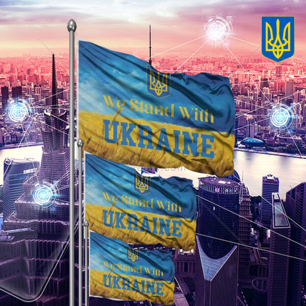 I Stand With Ukraine - Stop UKRAINE War 2025 Flag