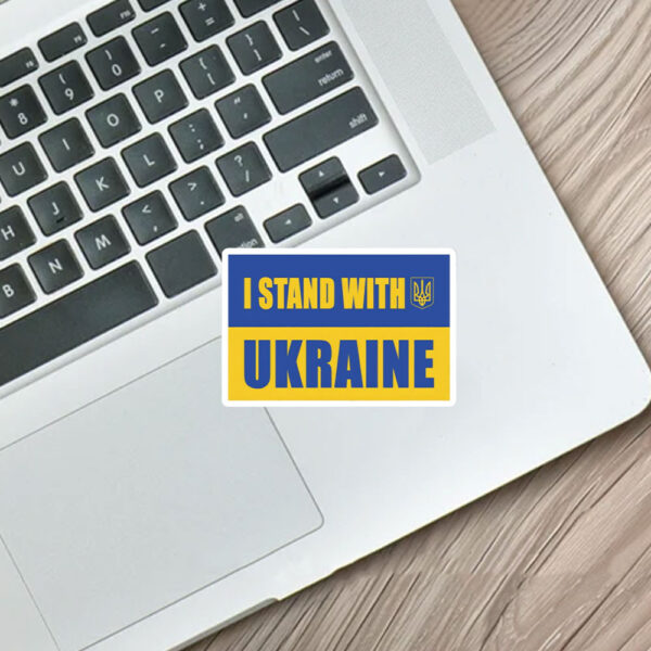 I Stand With Ukraine - Support Ukraine 2025 Sticker and Car Magnet