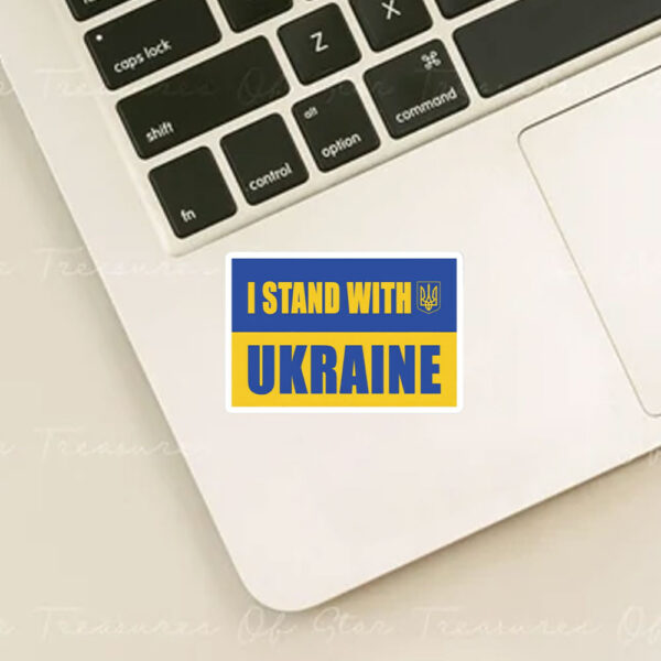 I Stand With Ukraine - Support Ukraine 2025 Sticker and Car Magnet