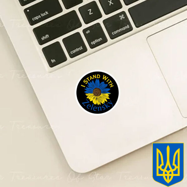 I Stand With Zelensky 2025 Sticker and Car Magnet - Support Ukraine