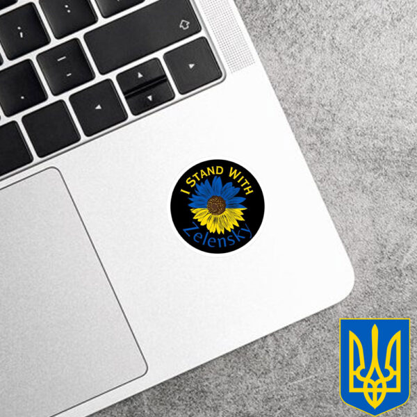 I Stand With Zelensky 2025 Sticker and Car Magnet - Support Ukraine