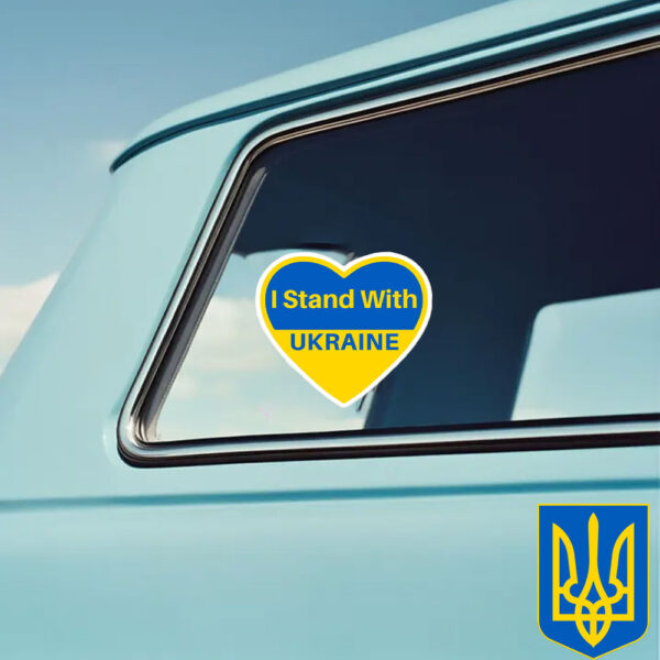 I Stand with Ukraine 2025 Sticker and Car Magnet - Support, Solidarity