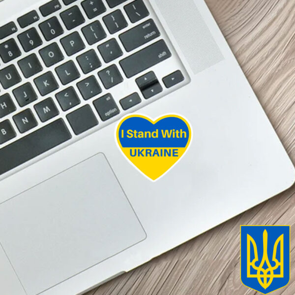 I Stand with Ukraine 2025 Sticker and Car Magnet - Support, Solidarity