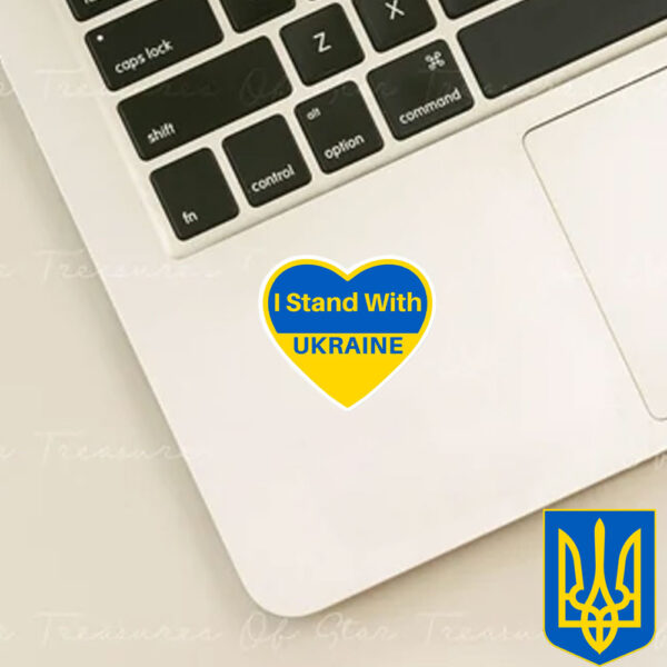 I Stand with Ukraine 2025 Sticker and Car Magnet - Support, Solidarity