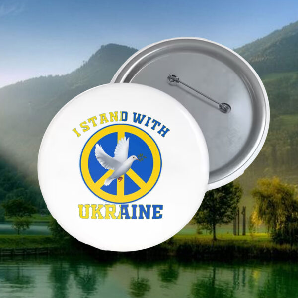 I Stand with Ukraine Support Ukraine 2025 Pin Button