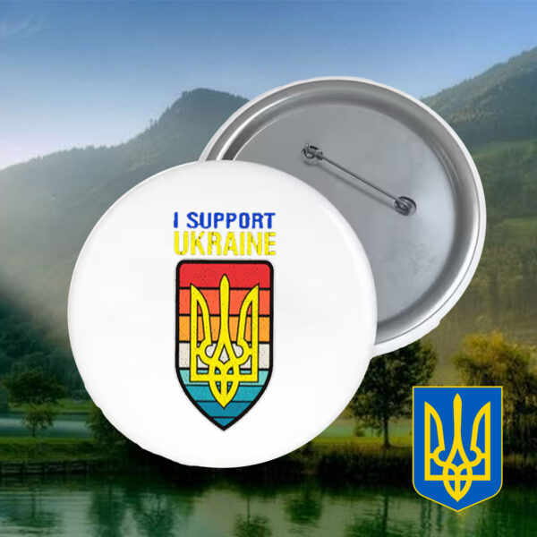 I Support Ukraine 2025 Pin Button