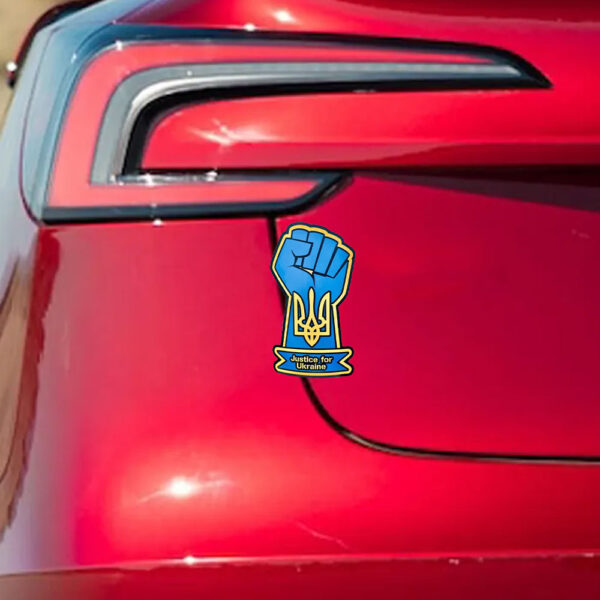 JUSTICE for Ukraine 2025 Sticker and Car Magnet