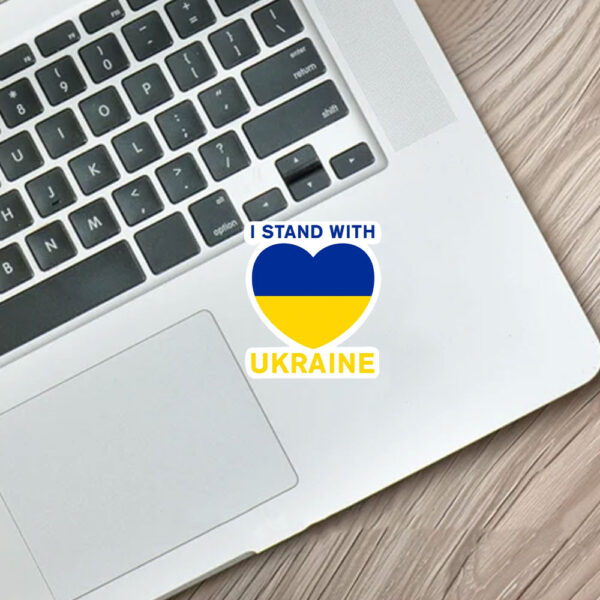 Love Heart I stand with Ukraine 2025 Sticker and Car Magnet