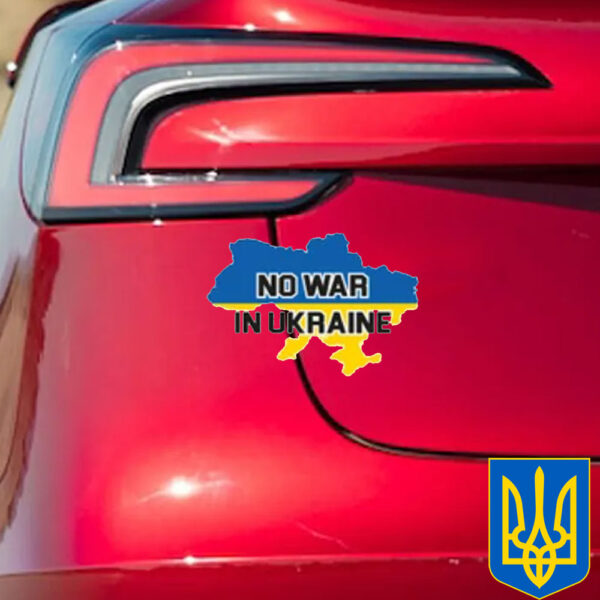 No War In Ukraine 2025 Sticker and Car Magnet