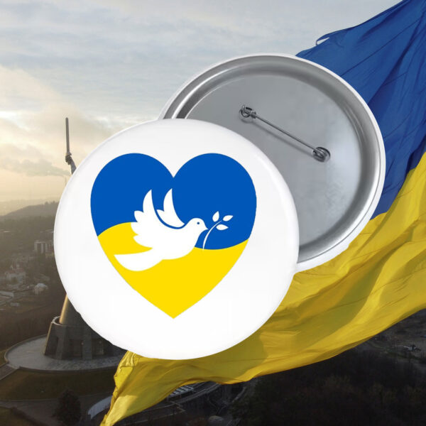 Peace For Ukraine 2025 Button - Support Ukraine