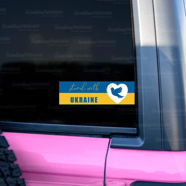 Stand With Ukraine 2025 Sticker and Car Magnet