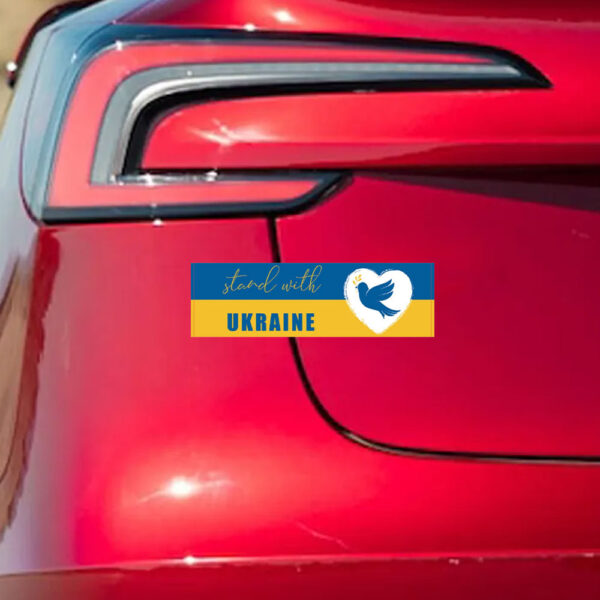 Stand With Ukraine 2025 Sticker and Car Magnet