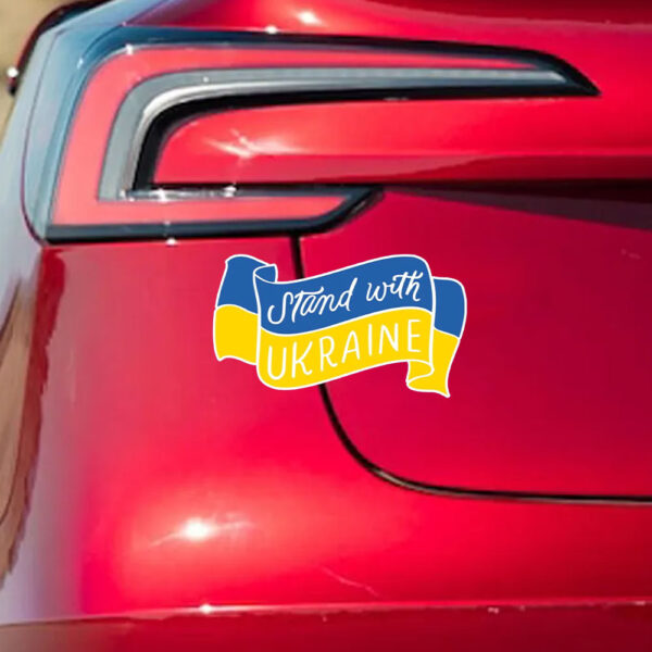 Stand with Ukraine Sticker and Car Magnet - Peace for Ukraine President Zelenskyy