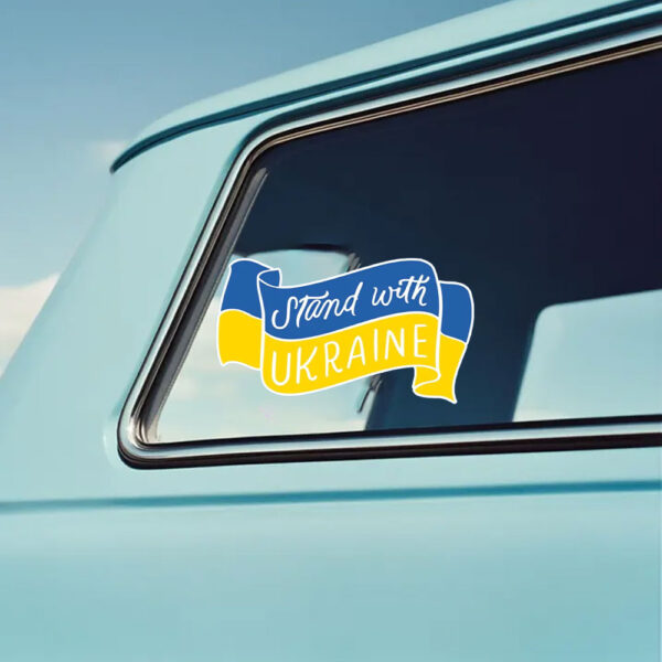 Stand with Ukraine Sticker and Car Magnet - Peace for Ukraine President Zelenskyy