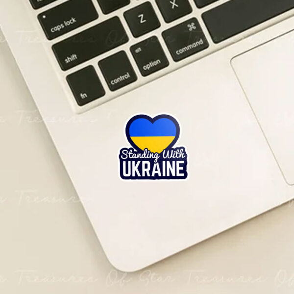 Standing With Ukraine 2025 Sticker and Car Magnet - Support Zelensky