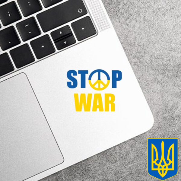 Stop War Ukraine 2025 Sticker and Car Magnet