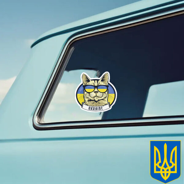 Ukraine Cat Sticker and Car Magnet - Cat Lovers