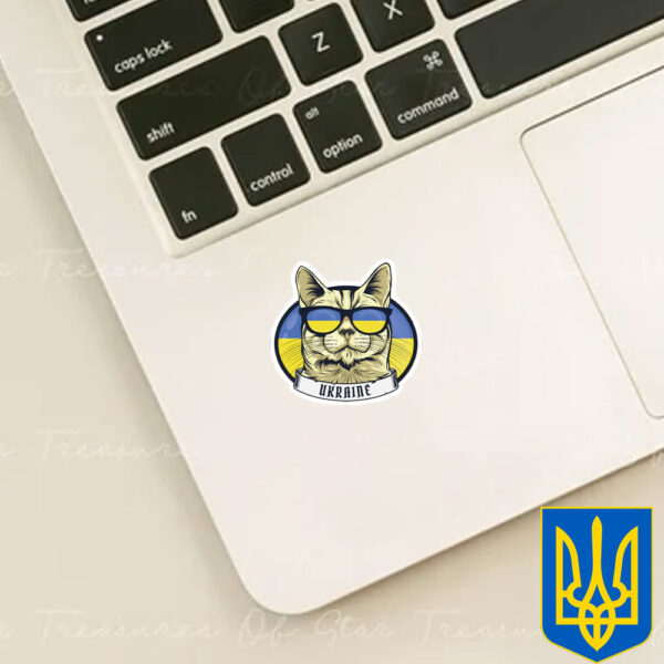 Ukraine Cat Sticker and Car Magnet - Cat Lovers