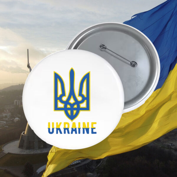 Ukraine Support Symbol 2025 Button