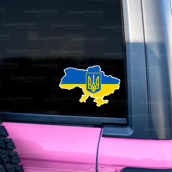 Ukraine or Arms Flag Sticker and Car Magnet