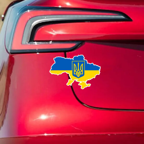 Ukraine or Arms Flag Sticker and Car Magnet