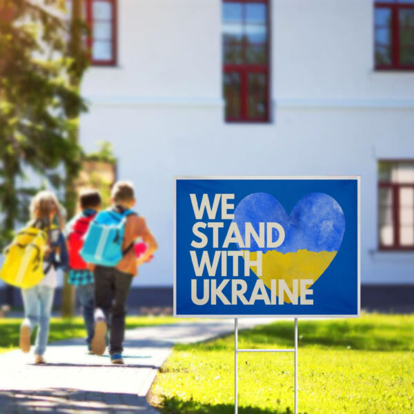 2025 We Stand With Ukraine Yard Sign