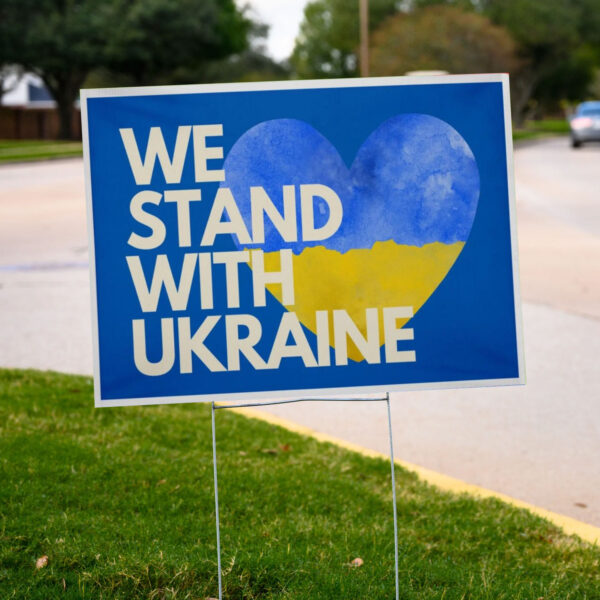 2025 We Stand With Ukraine Yard Sign