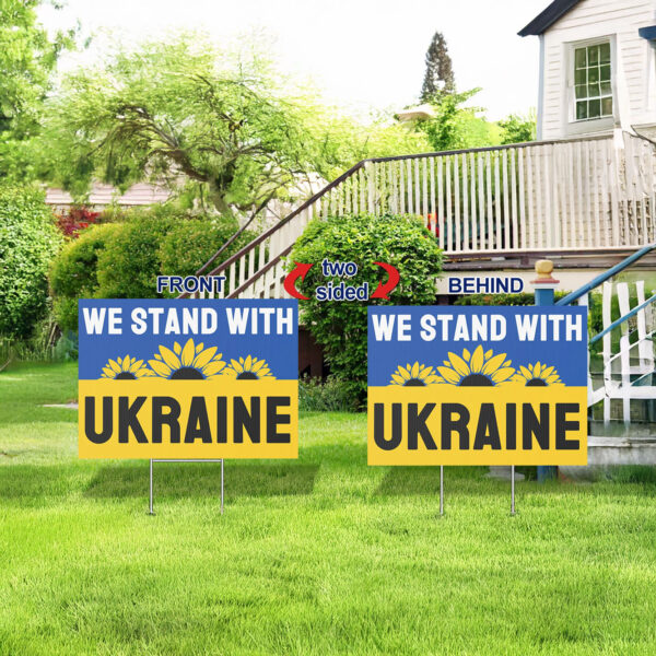 We Stand with Ukraine - Show Your Support for President Zelenskyy 2025 Yard Sign